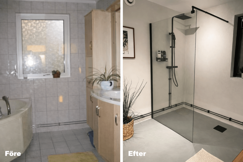 Bjelkenford bygg badrum kinna för efter